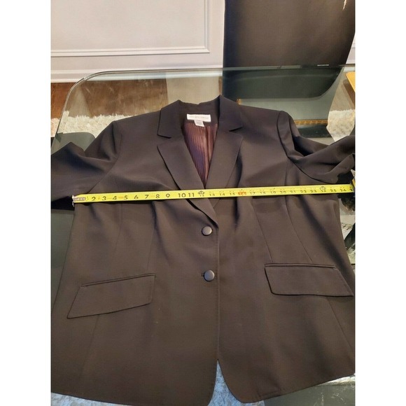 Jones Newyork Womens Black Polyester Two Buttons Single Breasted Blazer Size 22W - Picture 10 of 11